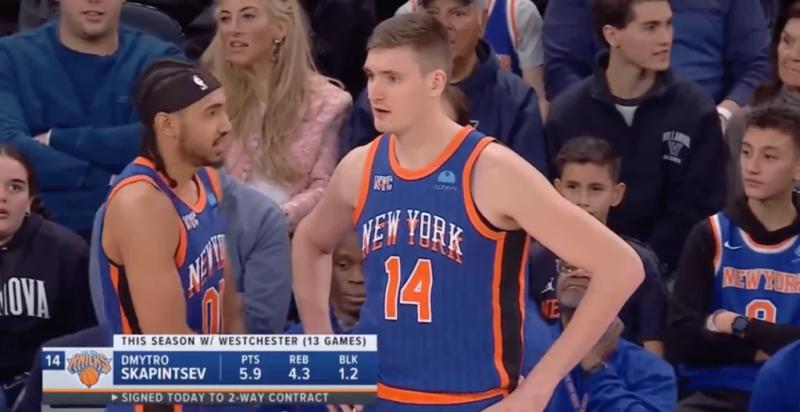Дмитро Скапінцев дебютував за “Нью-Йорк Нікс” в НБА