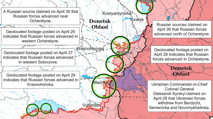 ISW: Просування росіян сповільнилося. Вони взяли паузу і готуються до наступу на Торецьк