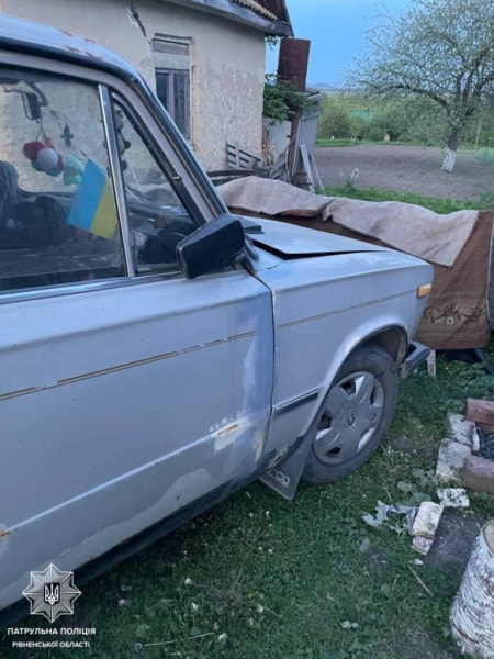 На Дубенщині п’яний чоловік на автомобілі пошкодив майно сусідці