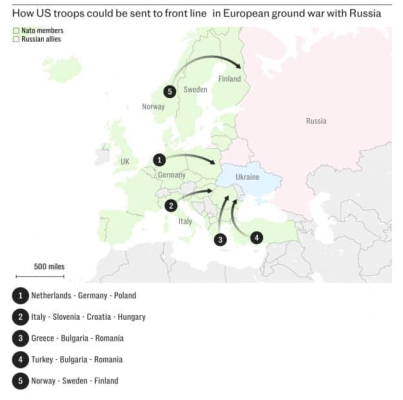 The Telegraph: НАТО розробляє план перекидання військ на випадок війни з РФ