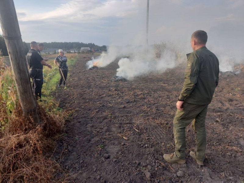 На Рівненщині оштрафували двох людей, які палили зілля після збору картоплі